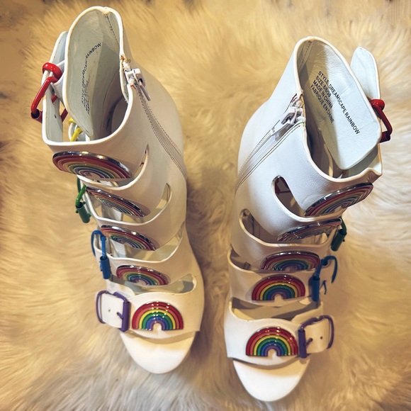 🌈 Y.R.U. DREAMSCAPE RAINBOW PLATFORM HEELS - Picture 10 of 11